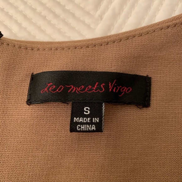 Camel and Black Dress - Picture 4 of 4